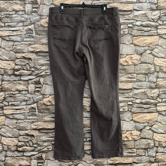 #135 Women’s Lee Platinum Label Bootcut 5 Pocket Charcoal Denim Jean Pants 16 - Picture 3 of 4